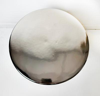 Ralph Pucci Ralph Pucci International India Mahdavi Bishop Stool Side Table in Silver