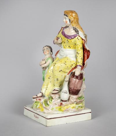 Ralph Wood Staffordshire Pearlware Figure of the Widow
