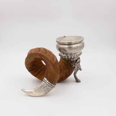 Ram s Horn Snuff Mull Scottish Circa 1890