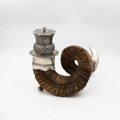 Ram s Horn Snuff Mull Scottish Circa 1890