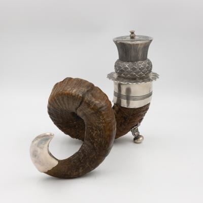 Ram s Horn Snuff Mull Scottish Circa 1890