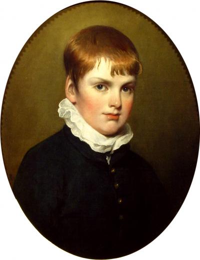 Ramsay Richard Reinagle Portrait of a Young Boy in a Black Coat