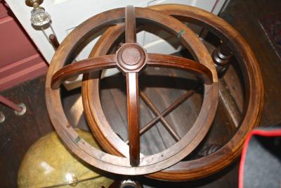 Rand McNally Terrestrial Globe on Mahogany Base