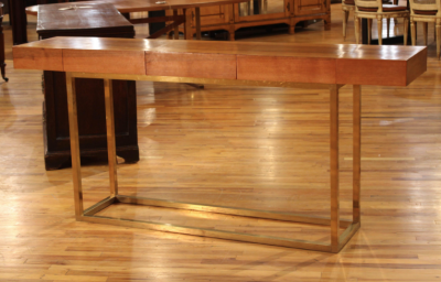 Randall Tysinger ITALIAN WOOD AND BRASS CONSOLE