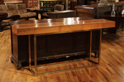 Randall Tysinger ITALIAN WOOD AND BRASS CONSOLE