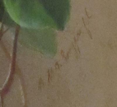 Raoul Maucherat de Longpre Orange Roses and Lilac Posy 