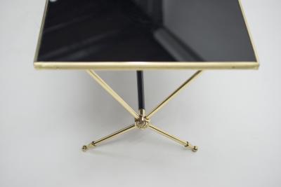 Raphael Raffel French Neoclassical Rapha l brass and opaline coffee table 1960s