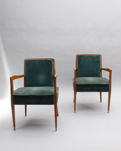 Raphael Raffel Pair of Fine French 1950s Armchairs by Raphael