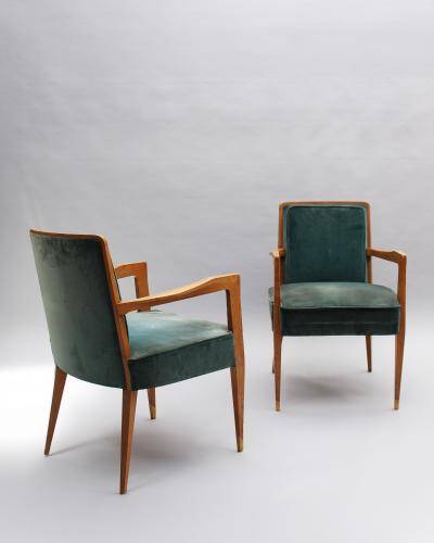 Raphael Raffel Pair of Fine French 1950s Armchairs by Raphael