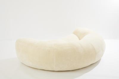 Raphael Raffel Rapha l Raffel croissant sofa in Mohair velvet 1970s