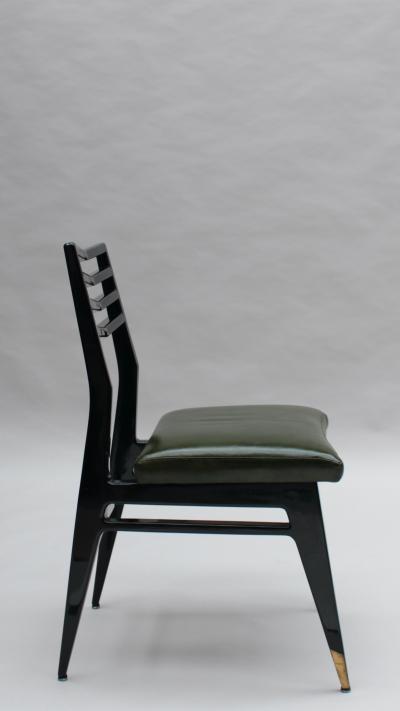 Raphael Raffel Set of 6 Fine French 1950s Dining Chairs by Raphael