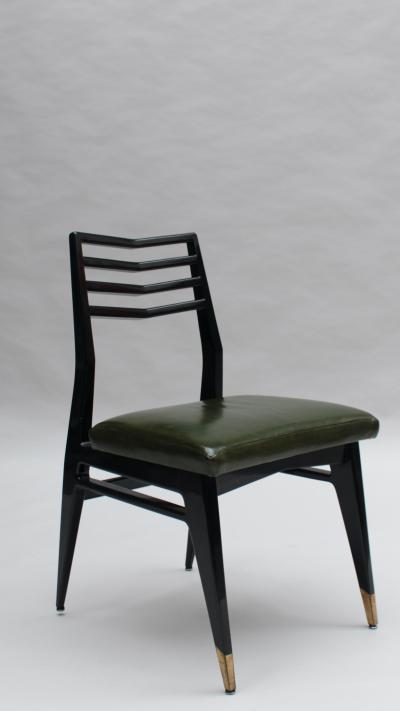 Raphael Raffel Set of 6 Fine French 1950s Dining Chairs by Raphael