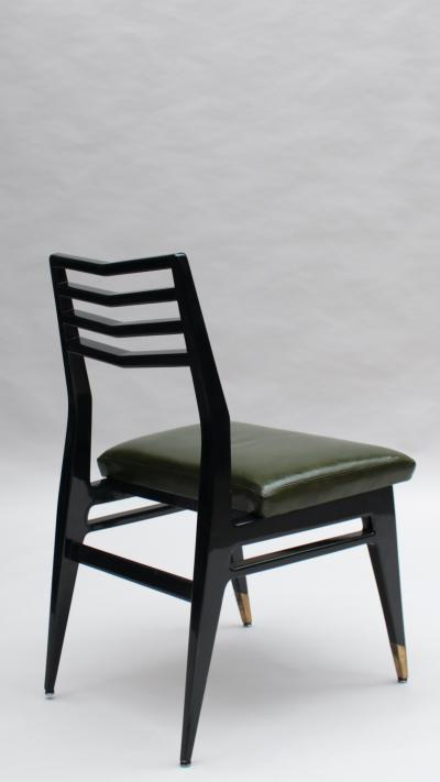 Raphael Raffel Set of 6 Fine French 1950s Dining Chairs by Raphael