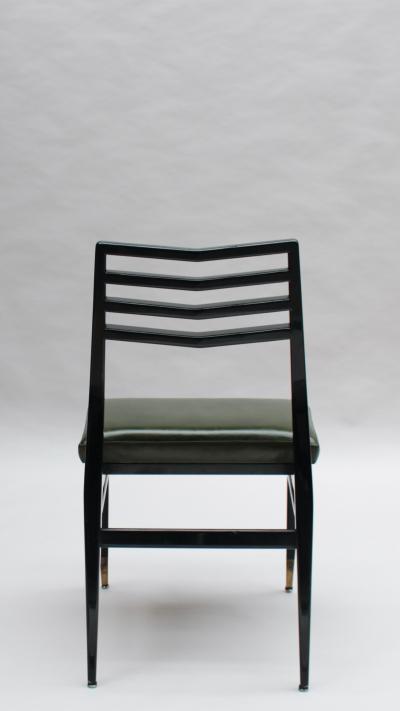 Raphael Raffel Set of 6 Fine French 1950s Dining Chairs by Raphael