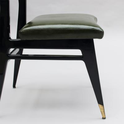 Raphael Raffel Set of 6 Fine French 1950s Dining Chairs by Raphael