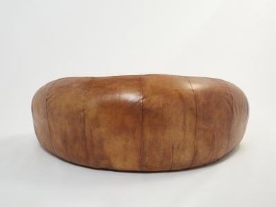 Raphael Raffel Set of two croissant sofas by Raphael Raffel leather and boucl 1970s
