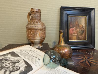 Rare 16th century Amsterdam Arms Stoneware Jug Jan Baldems Mennicken