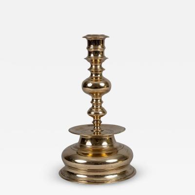 Rare 17th Century Danish Brass Candlestick