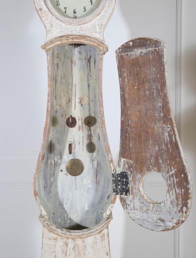 Rare 1820s Swedish Mora Clock with Original Paint and Mechanism