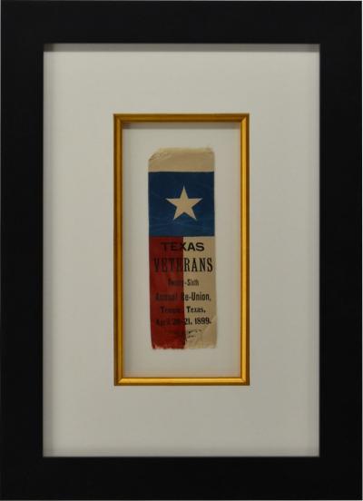 Rare 1889 Texas Revolutionary War Veteran Reunion Ribbon