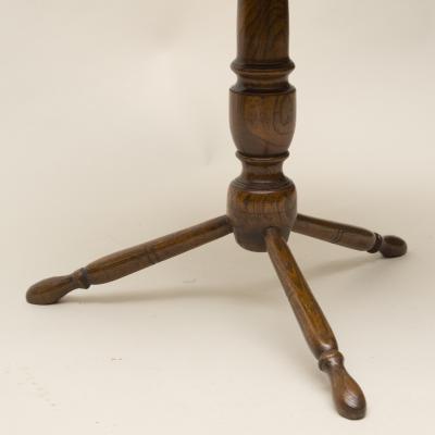 Rare 18th Century English Elm Turned Leg Table