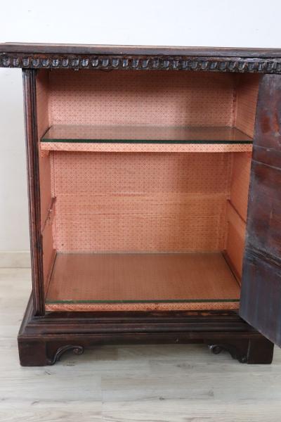 Rare 18th Century Italian Tuscany Solid Walnut Antique Nightstand