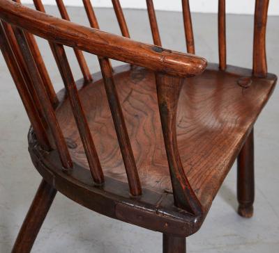 Rare 18th c Lobster Pot Windsor Armchair