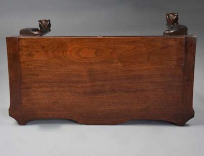 Rare 18thc Irish American black walnut tea table with bird inlay