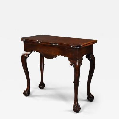 Rare 18thc Irish American black walnut tea table with bird inlay