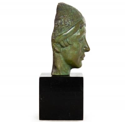Rare American Bronze Sculpture Bust of Unknown Woman by Malvina Hoffman