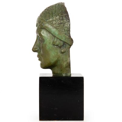 Rare American Bronze Sculpture Bust of Unknown Woman by Malvina Hoffman