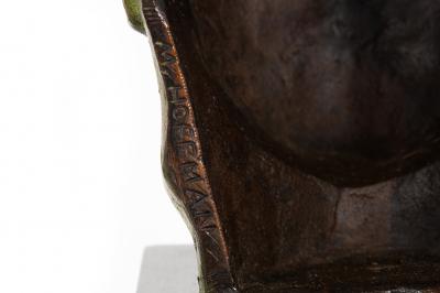 Rare American Bronze Sculpture Bust of Unknown Woman by Malvina Hoffman
