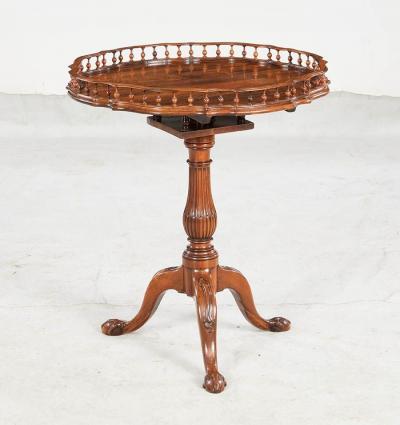 Rare Anglo Chinese Rosewood Tripod Tea Table
