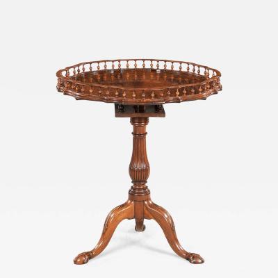 Rare Anglo Chinese Rosewood Tripod Tea Table