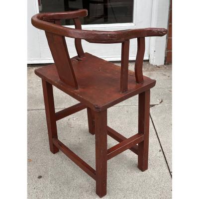 Rare Antique 18th C Chinese Ming Style Horseshoe Child s Chair
