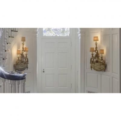 Rare Antique French Giltwood Wall Light Sconce 1 of 2 Available