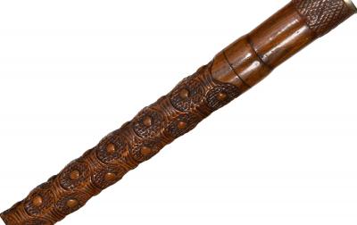 Rare Antique Gadget Cane Concealed Oil Lamp Lantern Walking Stick