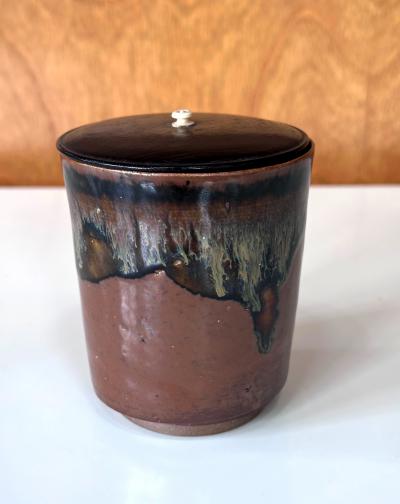 Rare Antique Japanese Ceramic Takatori Ware Hoso Mizusashi