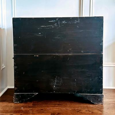 Rare Antique Korean Scholar Two Level Book Chest Joseon Dynasty