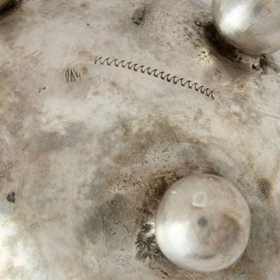 Rare Antique Silver Etrog Box with Lions and Ten Commandments
