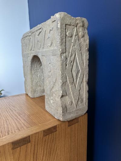 Rare Architactural Arch Fragment Dated 1615