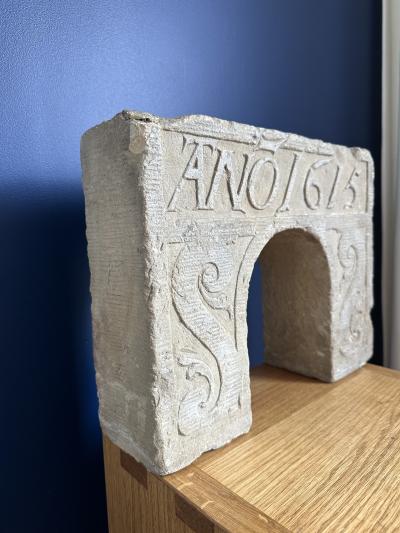 Rare Architactural Arch Fragment Dated 1615
