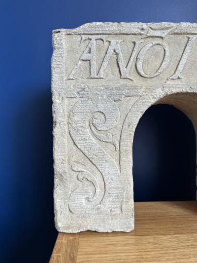 Rare Architactural Arch Fragment Dated 1615