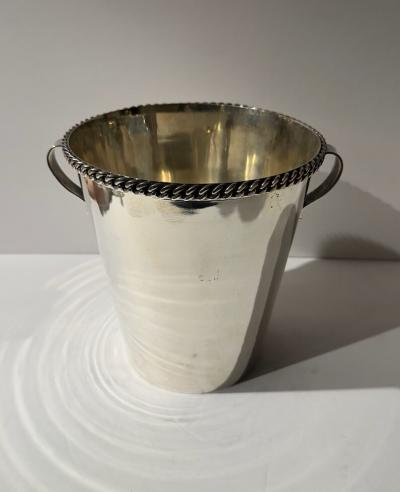 Rare Art Deco Jean Despres Silver Champagne Cooler