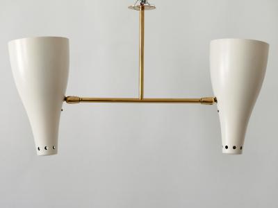 Rare Articulated Mid Century Modern Two Armed Sputnik Pendant Lamp Austria 1950s