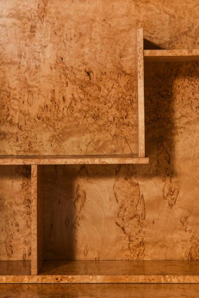 Rare Bar Cabinet in Birch and Glass 1930