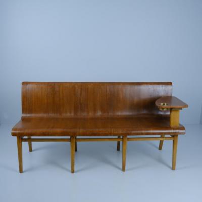 Rare Bent Wood Bench by Architect Risto V Luukkonen Vakiopuu Oy 1950s