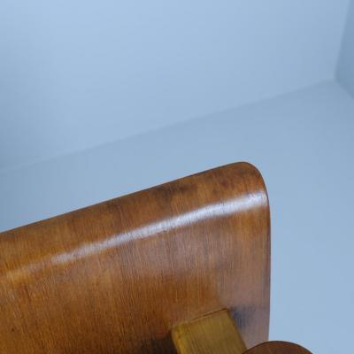 Rare Bent Wood Bench by Architect Risto V Luukkonen Vakiopuu Oy 1950s