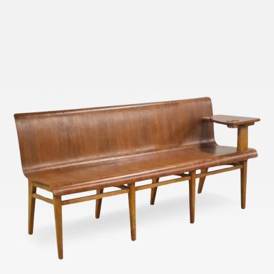 Rare Bent Wood Bench by Architect Risto V Luukkonen Vakiopuu Oy 1950s