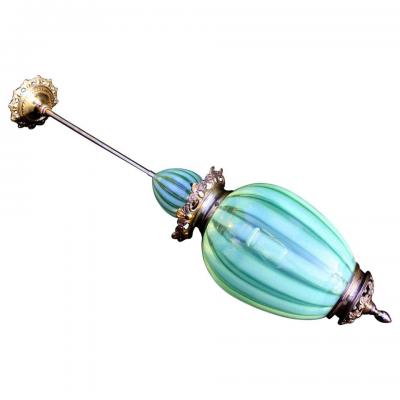 Rare Bohemian Art Glass Ceiling Light 1920s